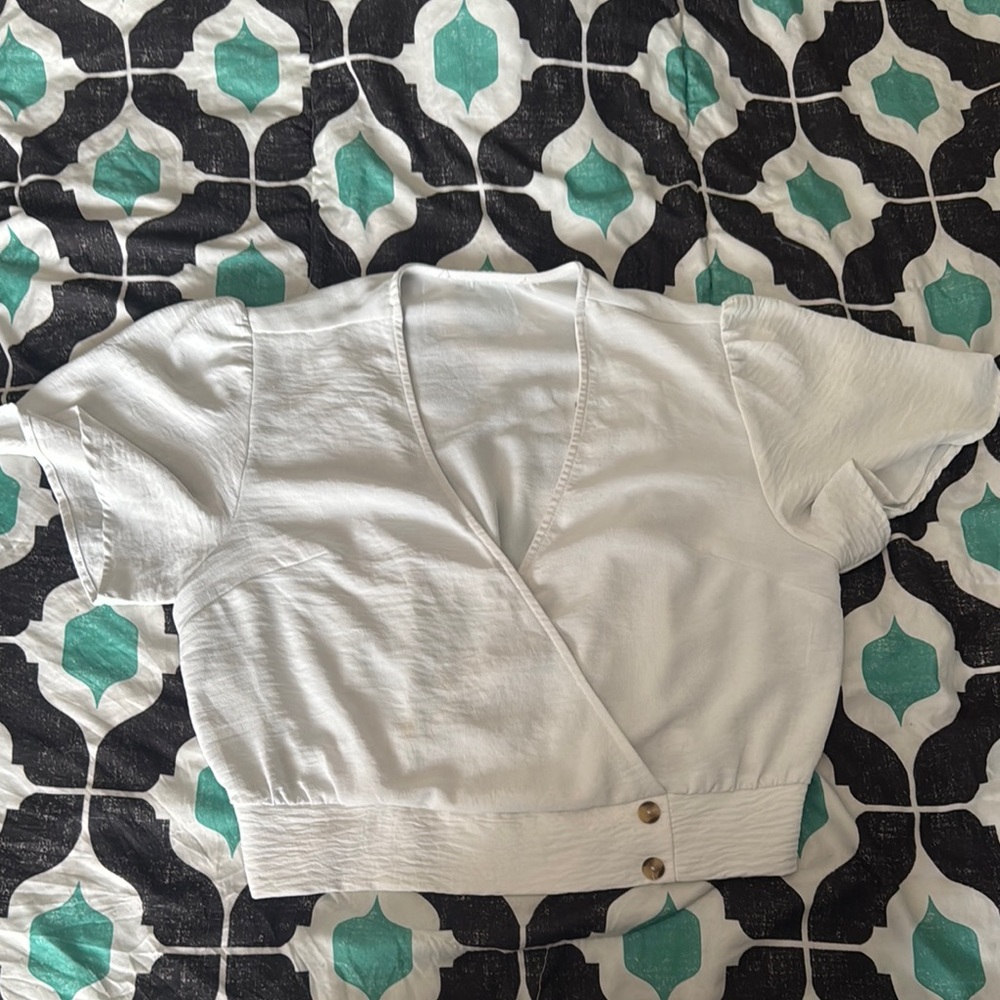 White Wrap Top